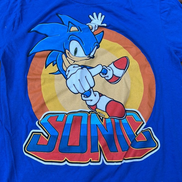 🔵Boys Sonic The Hedgehog Shirt/Tee - Picture 2 of 3